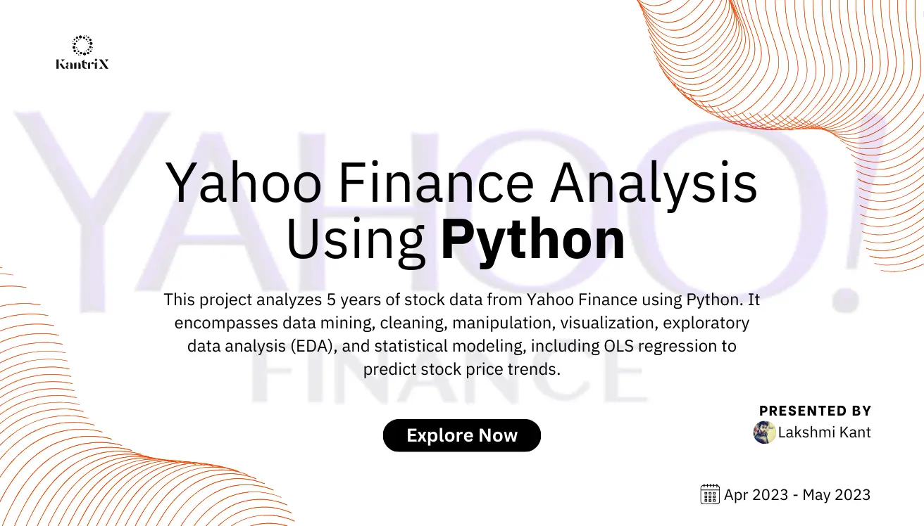 Yahoo Finance Analysis with Python Slide 1